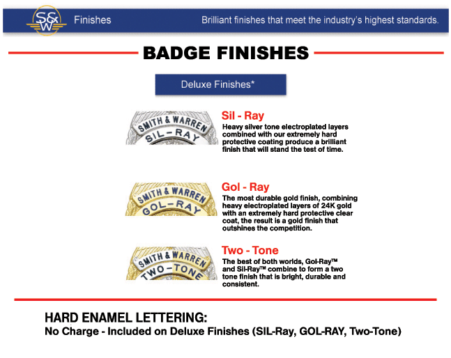 Badge metal finish 42-d: