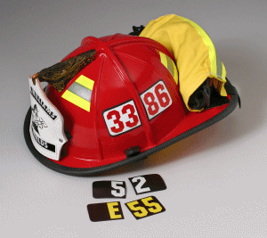 Blank Traditional-4 Magnetic Helmet ID System